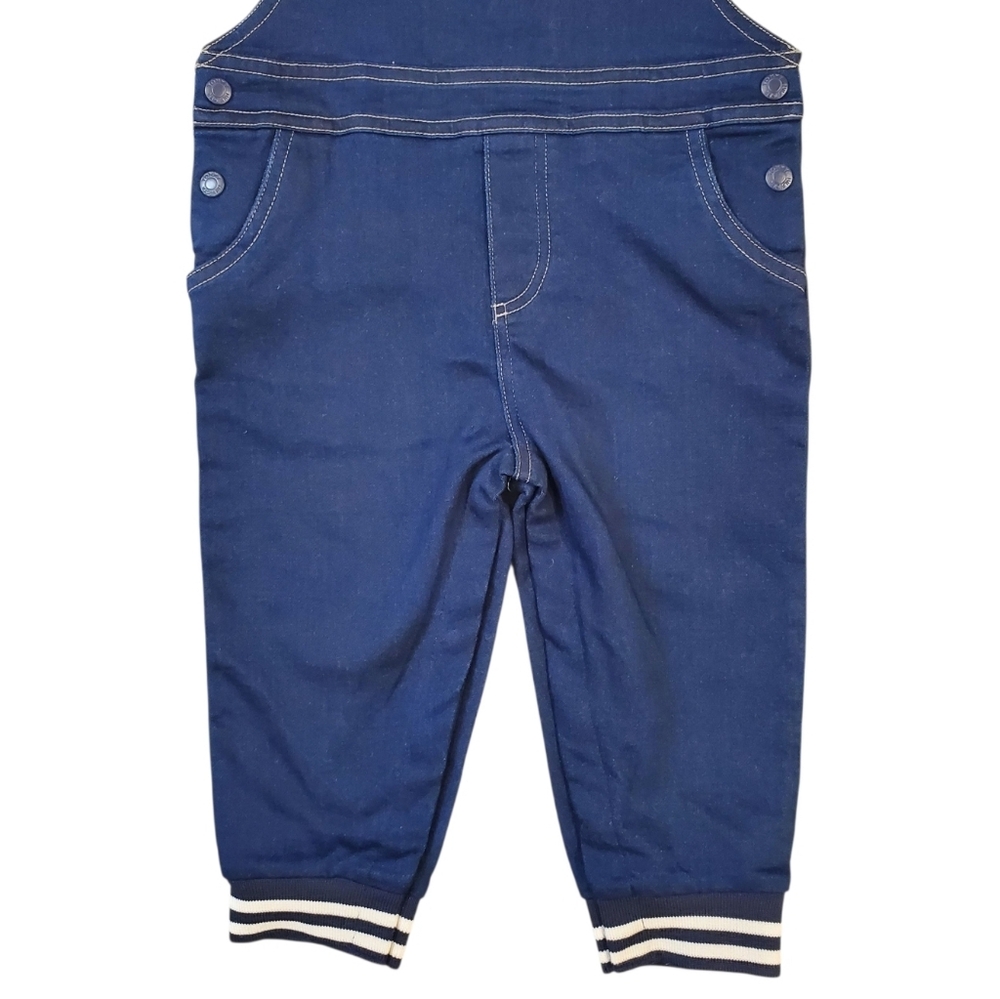 Tommy Hilfiger Denim Carpenter Bib Overalls Baby 12M Long Sleeve Thermal Tee - Picture 5 of 11